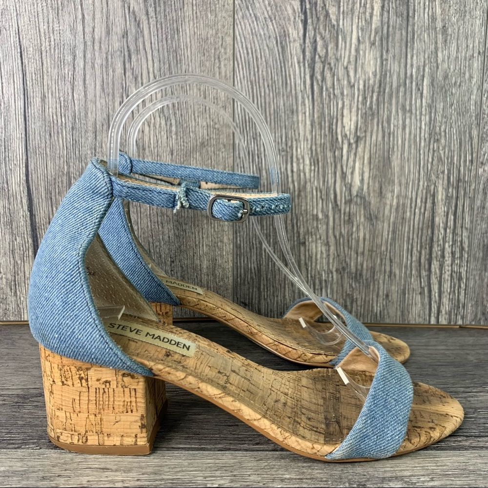 Steve Madden Irenee Denim Sandal Heels